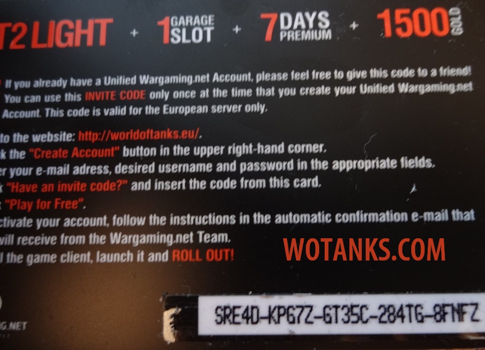 Название: Бонус код на 1500 золота для wot.jpg
Просмотров: 13168

Размер: 189.4 Кб